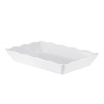 Platter Rect. Scallop Edge White 13-3/4"x9-1/2"
