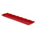 Platter Rect. Scallop Edge Red 21"x5-1/4"