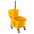 36QT Yellow Heavy-Duty Mop Bucket and Wringer Set