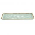 Rect. Platter Light Green 12"