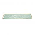 Rect. Platter Light Green 14"