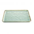 Square Plate Light Green 10"