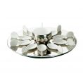 Silver Bowl 7oz & 10 Tasting Spoons W/ Round Silver Tray [Spoon 4" I Tray 12 1/4" I Bowl 3 1/2"]