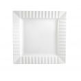 Square Plate W/ Striped Rim 10 1/4"