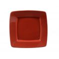 Square In Square Plate Red 8 7/8"