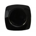 Round In Square Plate Black 11 7/8"