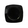 Round In Square Plate Black 8 7/8"