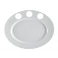 Gourmet Oval Platter W/ 3 Cup Holders 15"