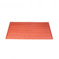 Floor Mat Rubber Beveled Edge Red 5x3' 