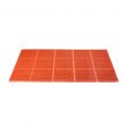 Floor Mat Rubber Straight Edge Red 5x3' 
