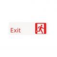 9"x3"H Compliance Sign "Exit" White