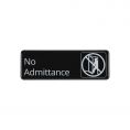 9"x3"H Compliance Sign "No Admittance"