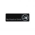 9"x3"H Compliance Sign "No Food or Drink"