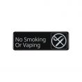 9"x3"H Compliance Sign "No Smoking or Vaping"