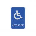 6"x9"H Compliance Sign Wheelchair "Accessible" Blue