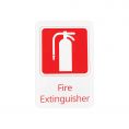 6"x9"H Compliance Sign "Fire Extinguisher" White