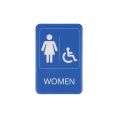 6"x9"H Compliance Sign "Women" Blue