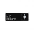 Spanish/English 9"x3"H Compliance Sign "Men"