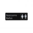 Spanish/English 9"x3"H Compliance Sign "Restrooms"