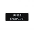 Spanish/English 9"x3"H Compliance Sign "Rinse"