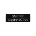 Spanish/English 9"x3"H Compliance Sign "Rinse"