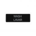 Spanish/English 9"x3"H Compliance Sign "Wash"