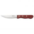 Knife Steak Pointed Tip Red Wood Handle 4-3/4"