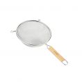 Double Mesh Strainer SS with Wood Handle 6-1/4"Dia