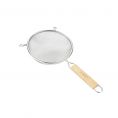 Double Mesh Strainer SS with Wood Handle 8"Dia