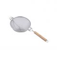 Reinforced Single Strainer Mesh SS with Wood Handle 10-1/4"Dia