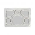 Stainless Steel Tray 6-Compartment W/ Round Center