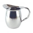 3 qt./96 oz. Hammered Stainless Steel Pitcher  W/ Ice Guard