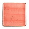 Square Plate Coral 10"