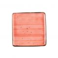 Square Plate Coral 6"
