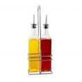 3-Piece 16oz Oil/Vinegar Cruet(2) and Chrome Rack(1) Set