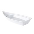 Bowl Boat Shape W/ Triangular Compartment White 12.5oz/1oz 13"