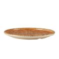 Bamboo Grove Plate Round Wooden Brown 8"