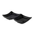 Tray Rect. 2-Compartment Matte Black 1oz x 2 5-1/2"