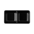 Dish Rect. 2-Comprt. Matte Black 2.5oz x 2 5-1/4"