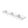 Dish Rect. 3-Compartment White 2.5oz x 3 8-5/8"