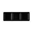 Dish Rect. 3-Comprt. Matte Black 3oz x 3 8-1/2"
