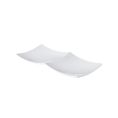 Platter Rect. 2-Section White 11-1/2"