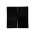 Plate Square 4-Section Textured Matte Black 11"