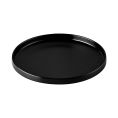 Hudson Plate Round Straight Side Matte Black 9-7/8"