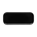 Hudson Platter Rect. Straight Side Long Matte Black 12-1/4"x5"