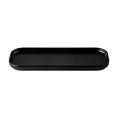 Hudson Platter Rect. Straight Side Long Matte Black 12-1/4"x5"