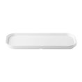 Hudson Platter Rect. Straight Side Long Matte White 12-1/4"x5"