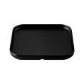Hudson Plate Square Straight Side Matte Black 6"