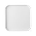 Hudson Plate Square Straight Side Matte White 6"
