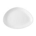 Shelton Plate Triangular Coupe Matte White 8-7/8"